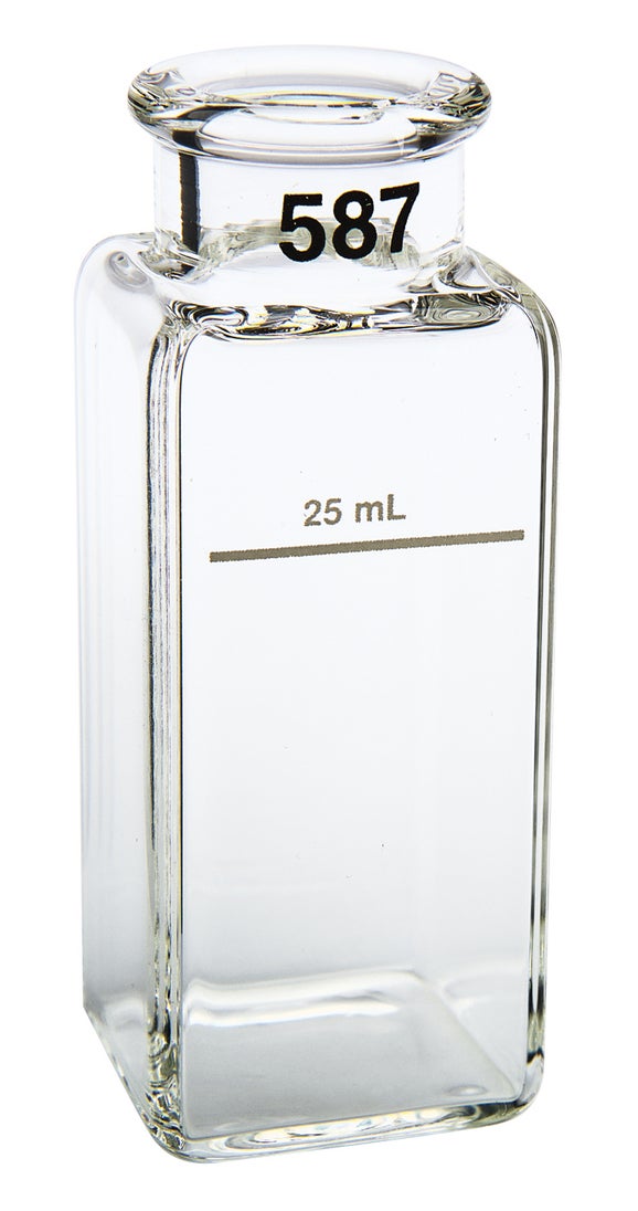 Правоъгълна клетка за проби, 1"x1", 25 mL, стъкло (2 броя)