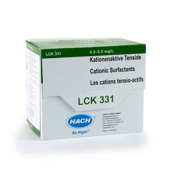 Кюветен тест за определяне на катионни повърхностноактивни вещества 0,2-2,0 mg/L, 25 теста