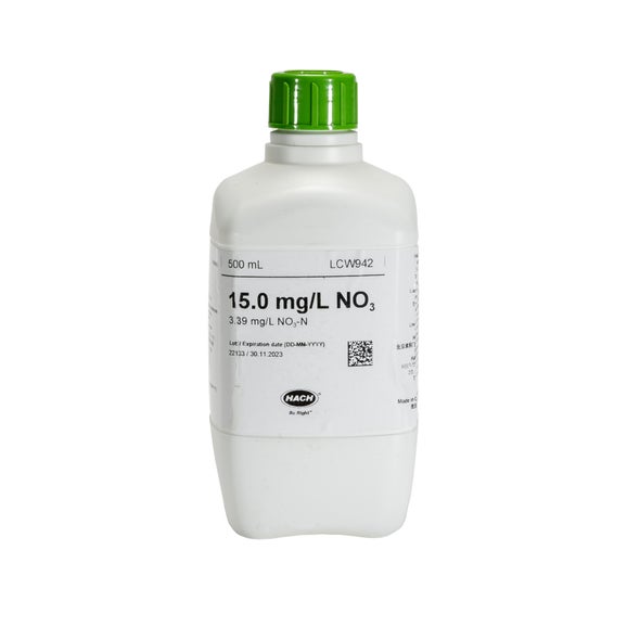 Стандарт за нитрати, 15 mg/L NO₃ (3,39 mg/L NO₃-N), 500 mL