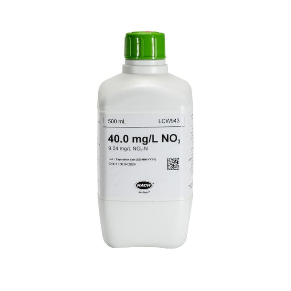 Стандарт за нитрати, 40 mg/L NO₃ (9,04 mg/L NO₃-N), 500 mL