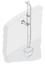 Монтажна арматура, тип pole FILTERPROBE/FILTRAX, 24 см скоба, SS тръба 2 м