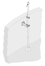 SONATAX Монтажна арматура, тип pole, 24 см скоба, SS тръба 2 м