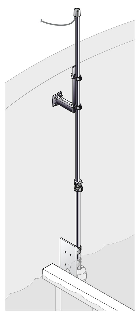SONATAX Монтажна арматура, тип pole; Pivot mount SS тръба 2 м + 1 м