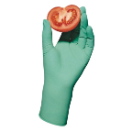 Латексни ръкавици за еднократна употреба, размер 7 (M), без пудра, зелени, 100 броя